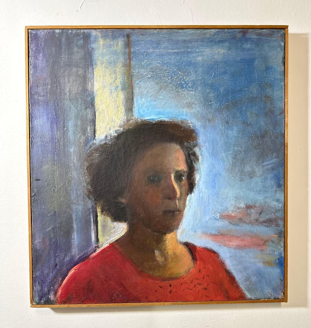 VALUE LOT: VINTAGE UNSIGNED OIL ON CANVAS DEPICTING A WOMAN (1 of 5)