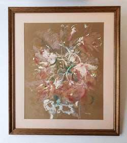 VALUE LOT: DIANA NORMAN SIGNED GOUACHE ON PAPER IMPRESSIONIST STILL LIFE