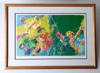 LEROY NEIMAN SIGNED LITHOGRAPH "GOLF CHAMPIONS"