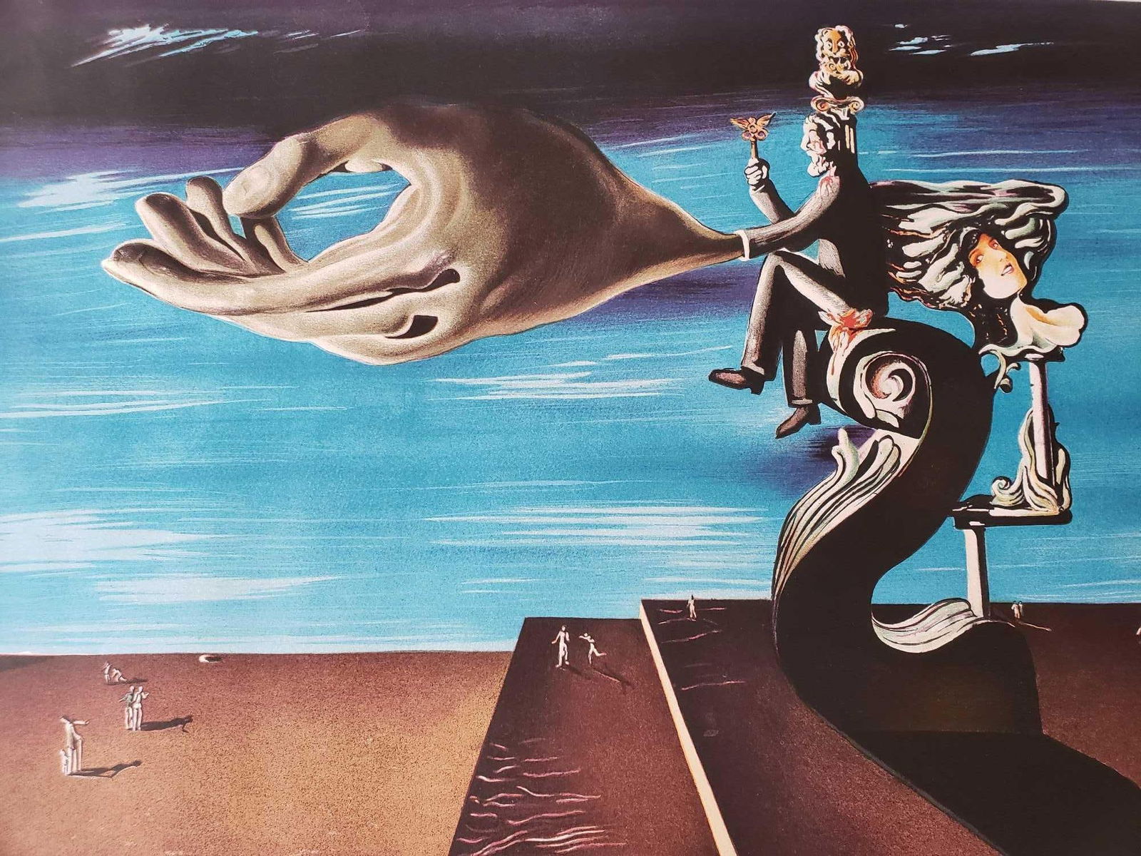 DALI PENCIL SIGNED LITHOGRAPH ARTIST PROOF "THE HAND. THE REMORSE OF CONSCIENCE" (1 of 10)