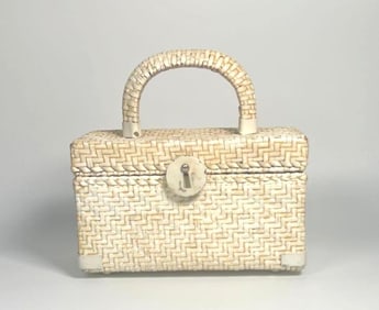 VINTAGE KORET WOVEN WICKER HANDBAG | PURSE