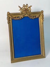 ANTIQUE FRENCH NEOCLASSICAL LOUIS XVI GILT BRONZE PICTURE FRAME
