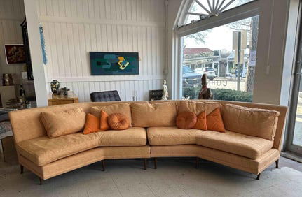 MID-CENTURY MODERN CURVED SECTIONAL SOFA