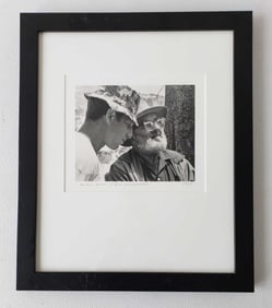VALUE LOT: VINTAGE PHOTOGRAPH OF ANSEL ADAMS AND PROTEGE BOB KOLBRENER