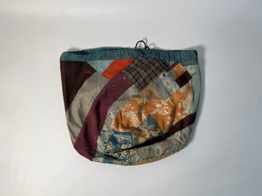 ANTIQUE JAPANESE KUMEBUKURO RICE BAG
