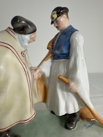 HEREND OF HUNGARY PORCELAIN SCULPTURE "FAREWELL"