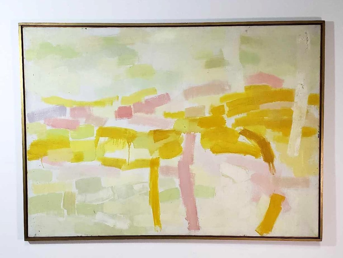 LARGE VINTAGE ABSTRACT PAINTING (1 of 10)