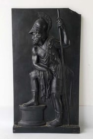 METAL RELIEF PLAQUE OF A CLASSICAL ROMAN SOLDIER