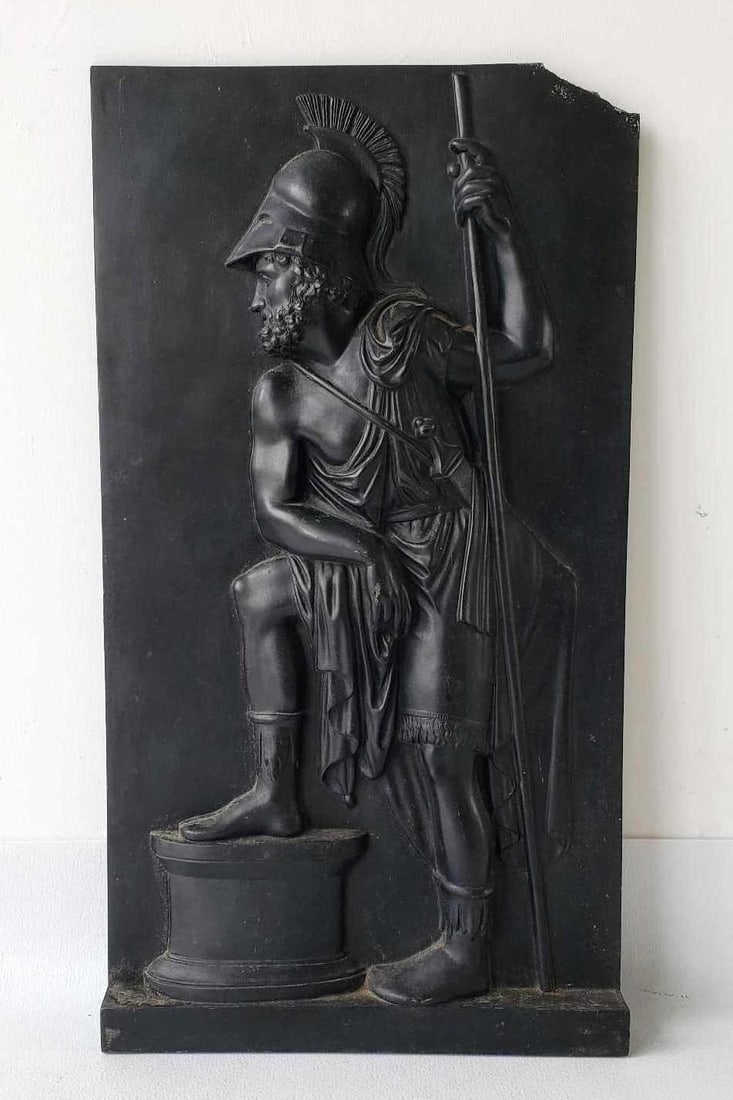 METAL RELIEF PLAQUE OF A CLASSICAL ROMAN SOLDIER (1 of 9)