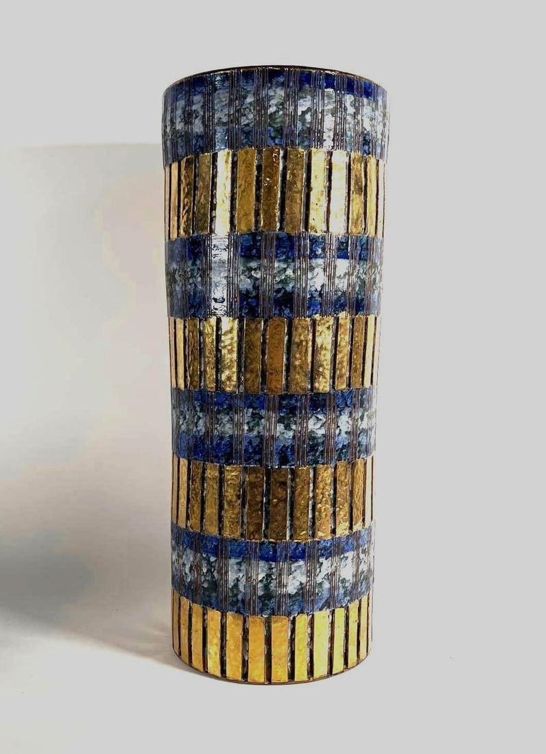 RARE LARGE MID-CENTURY MODERN SIGNED ITALIAN VASE (1 of 7)