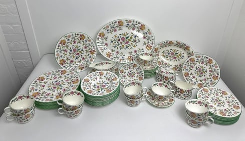 HADDON HALL MINTON BONE CHINA FLORAL SET