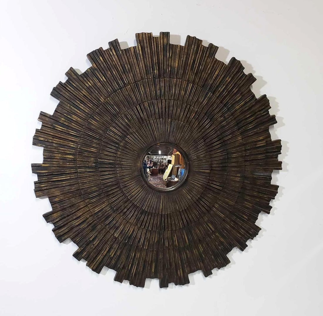 OVERSIZED SUNBURST COMPOSITION CONVEX MIRROR (1 of 6)