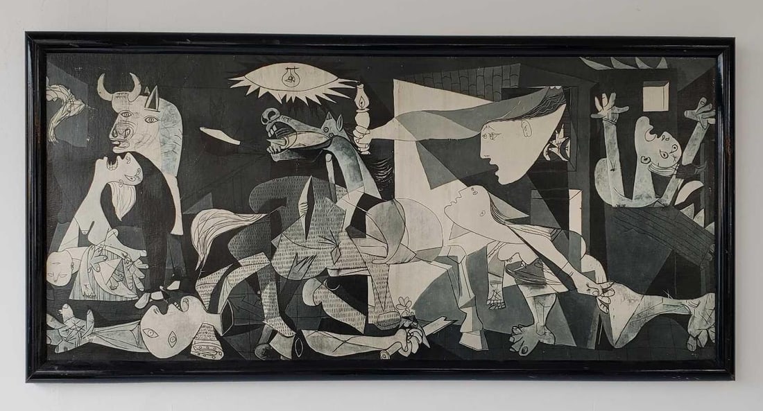 PICASSO "GUERNICA" PRINT ON CANVAS 19.25" X 39" (1 of 8)