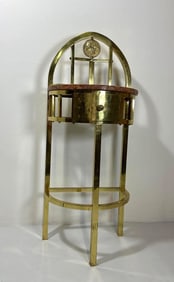 VALUE LOT BRASS AND MARBLE ART DECO STYLE CONSOLE | HALL TABLE