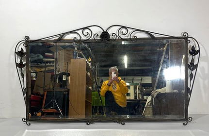VALUE LOT ORNATE WROUGHT IRON FRAMED MIRROR