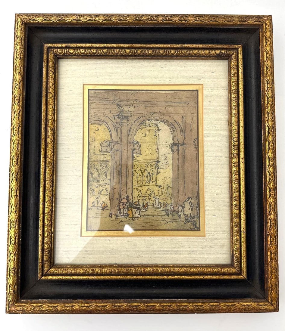 VALUE LOT: FRAMED MATTED ARCHITECTURAL PRINT (1 of 7)