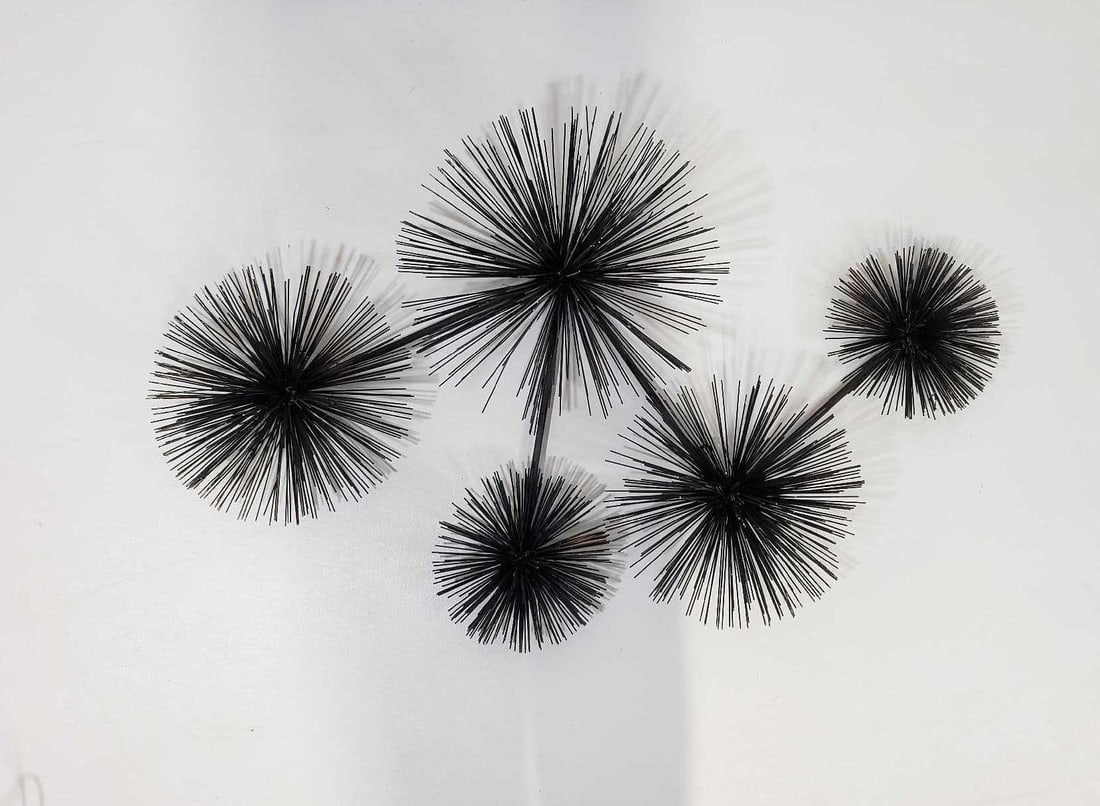 CURTIS JERE MID-CENTURY "POM POM" WALL MOUNTED SCULPTURE (1 of 15)