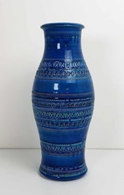 LARGE BITOSSI BLUE RIMINI FLAVIA MONTELUPO VASE