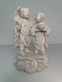 CHINESE BLANC DE CHINE HEHE TWINS LATE 19TH - EARLY 20TH CENTURY