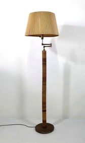 RATTAN WRAPPED MID-CENTURY FLOOR LAMP