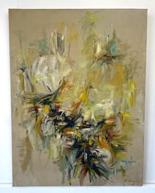 PAUL BRACH SIGNED “INSTANT #2” ABSTRACT OIL ON CANVAS (1954)