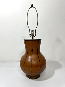 VINTAGE HAND-THROWN CERAMIC POTTERY LAMP
