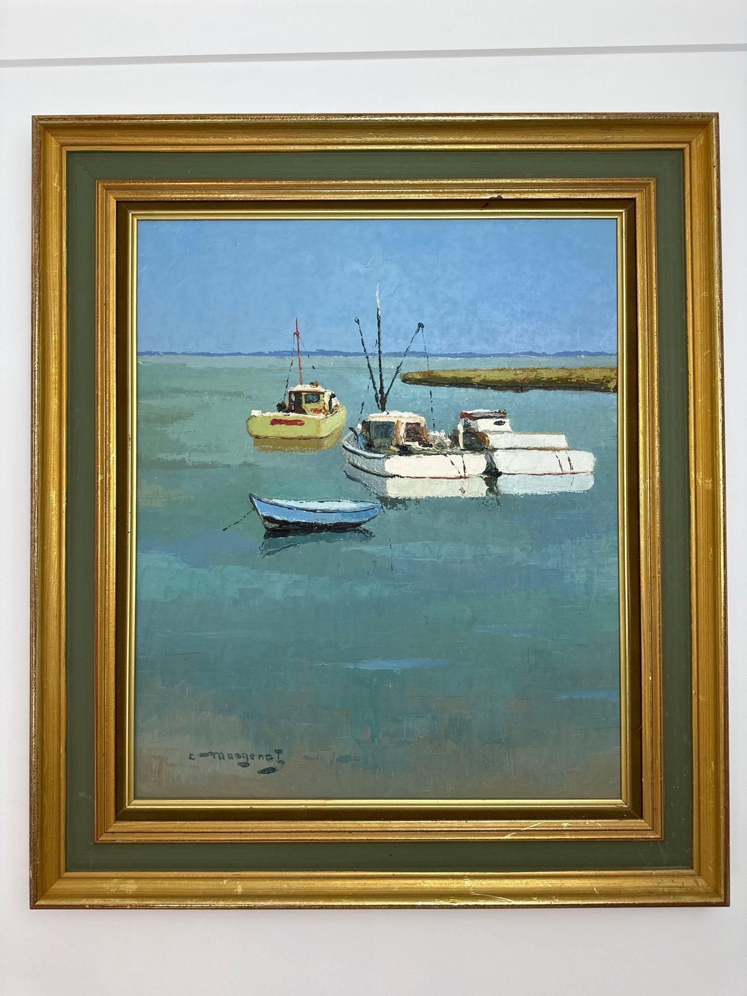 LE VIVIER PRES CANCALE (THE FISHPOND NEAR CANCALE) - SIGNED EMILE MANGENOT OIL ON CANVAS (1 of 7)