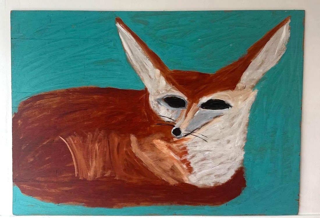 EARL SWANIGAN PAINTING OF A  FOX | DOG ON BOARD (1 of 5)