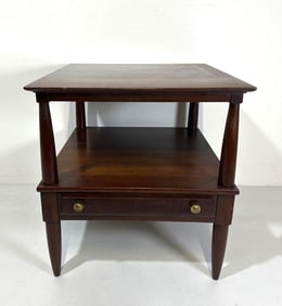 VINTAGE MCM WILLETT CHERRY WOOD END TABLE