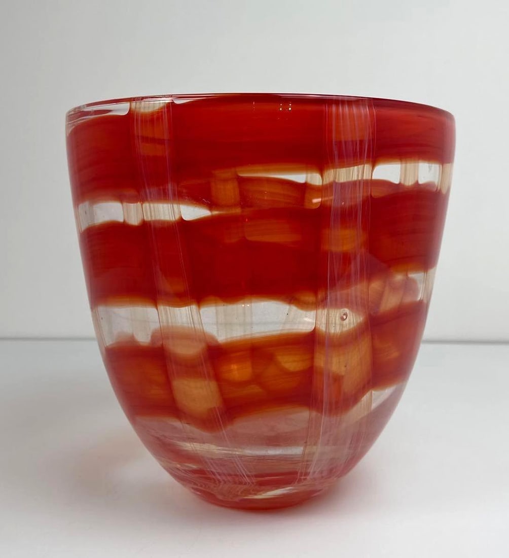 LARGE MURANO STRIPED VASE (1 of 8)