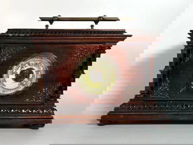 VINTAGE WOODEN BAROMETER