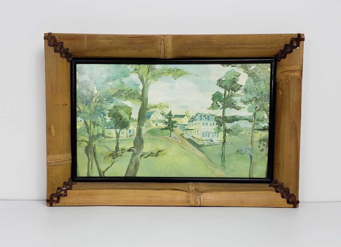 MACKENZIE-CHILDS "MACLACHLAN" BAMBOO SERVING TRAY (1 of 9)