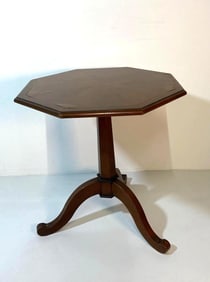 GRANGE OF FRANCE CHERRY WOOD OCTAGONAL SIDE TABLE