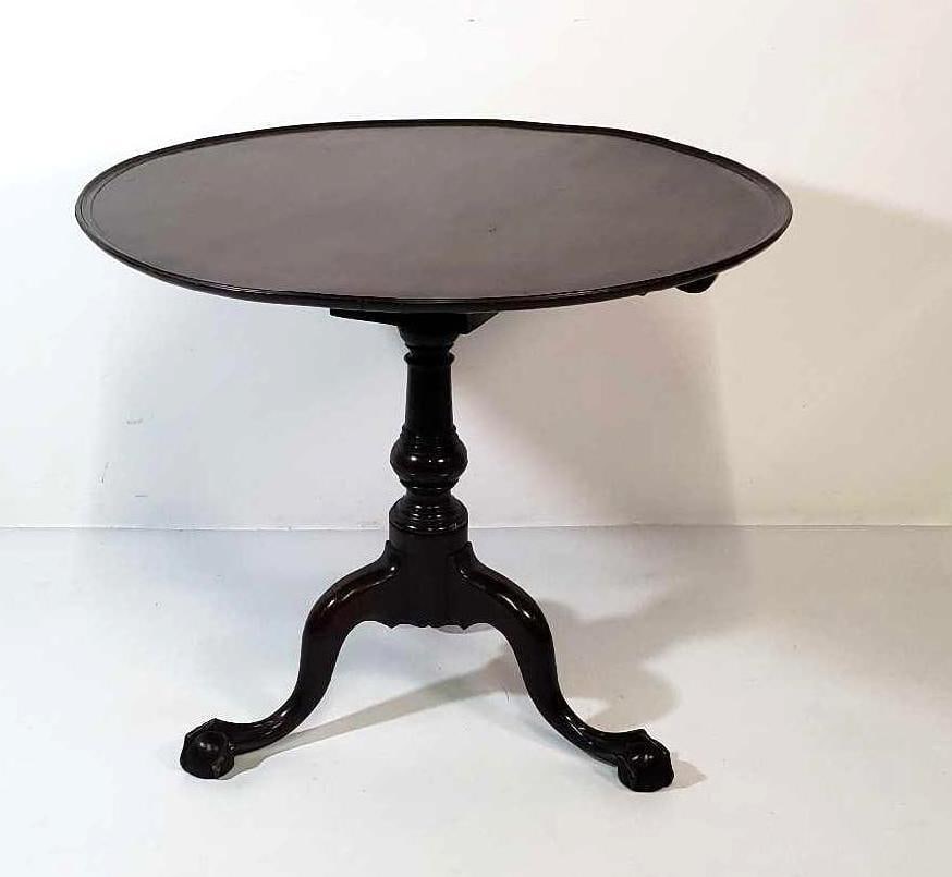 ANTIQUE MAHOGANY BIRD CAGE TILT-TOP TABLE (1 of 15)