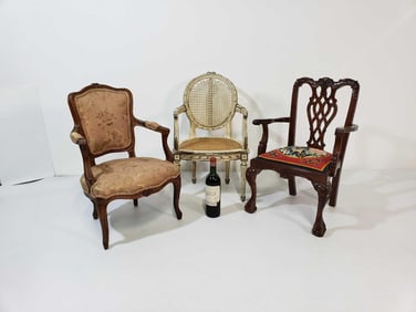 GROUP OF 3 ANTIQUE CHILD'S CHAIRS