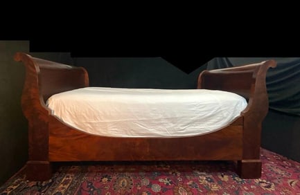 ANTIQUE LOUIS PHILIPPE SLEIGH | BOAT BED