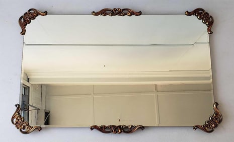 HOLLYWOOD REGENCY STYLE BEVELED MIRROR