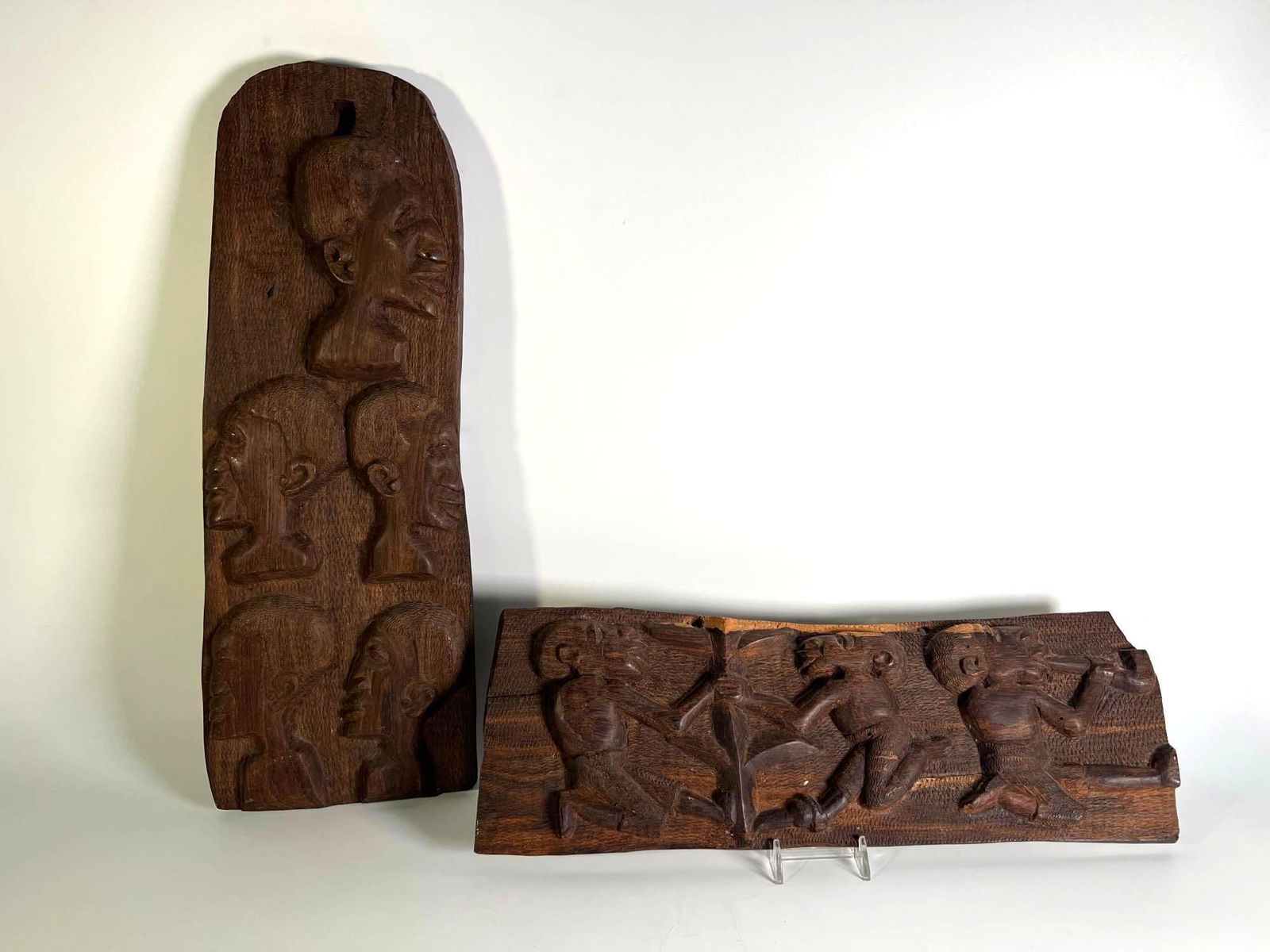 TWO PRIMITIVE WEST AFRICAN WOOD CARVINGS (1 of 7)