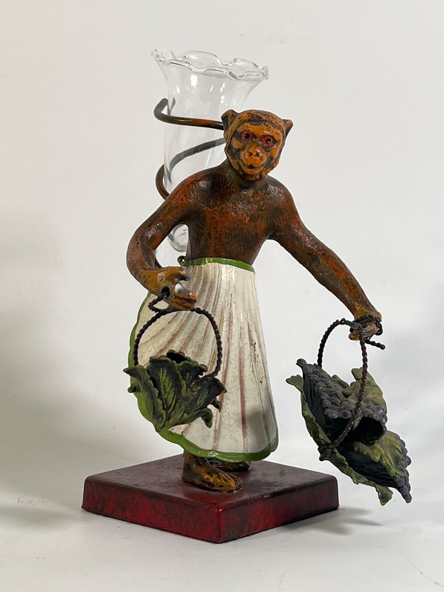 PETITE CHOSES MONKEY TOLE-PAINTED BUD VASE (1 of 9)