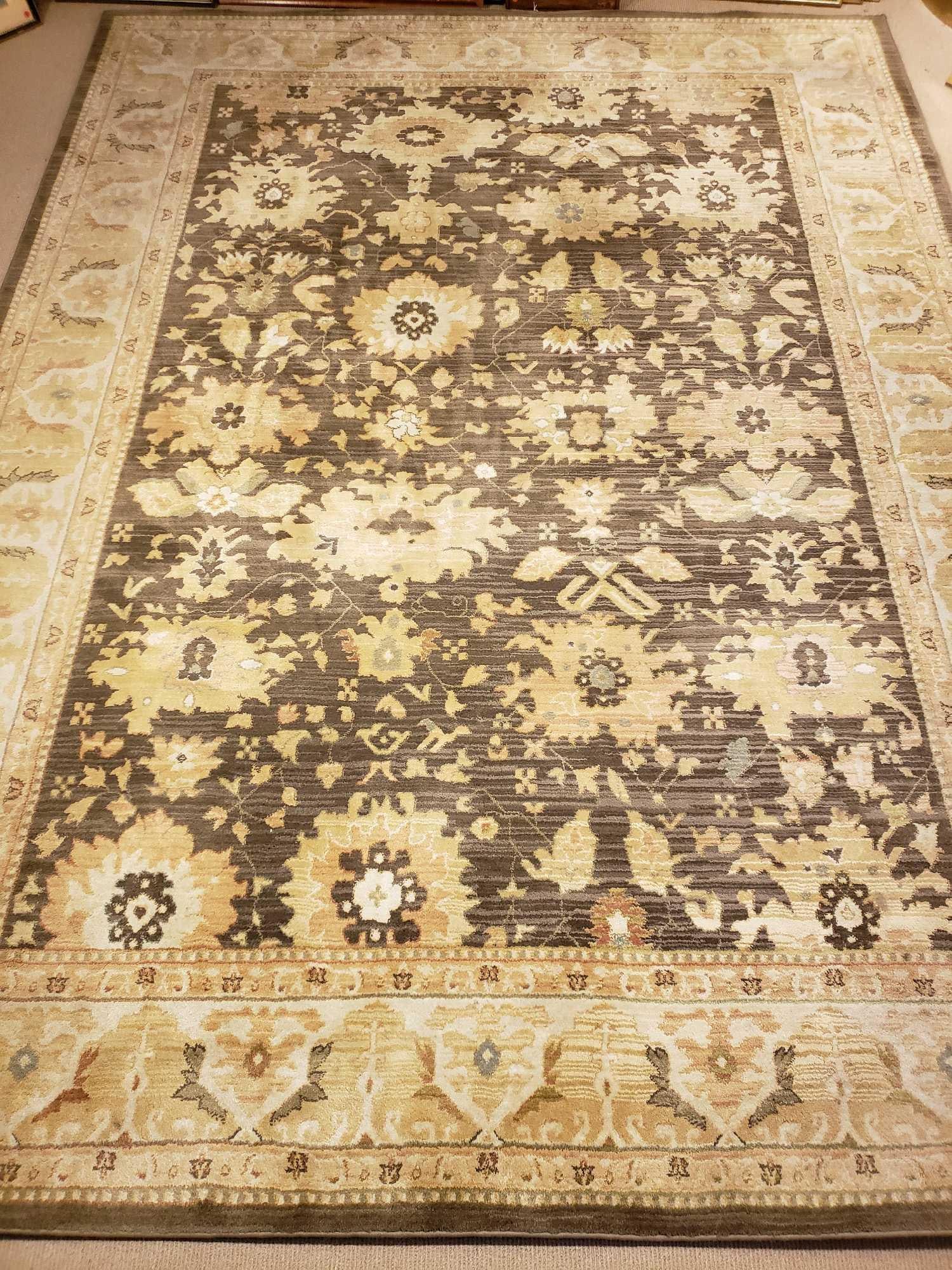 RALPH LAUREN CROSS WEAVE OUSHAK ROOM SIZE RUG (1 of 10)