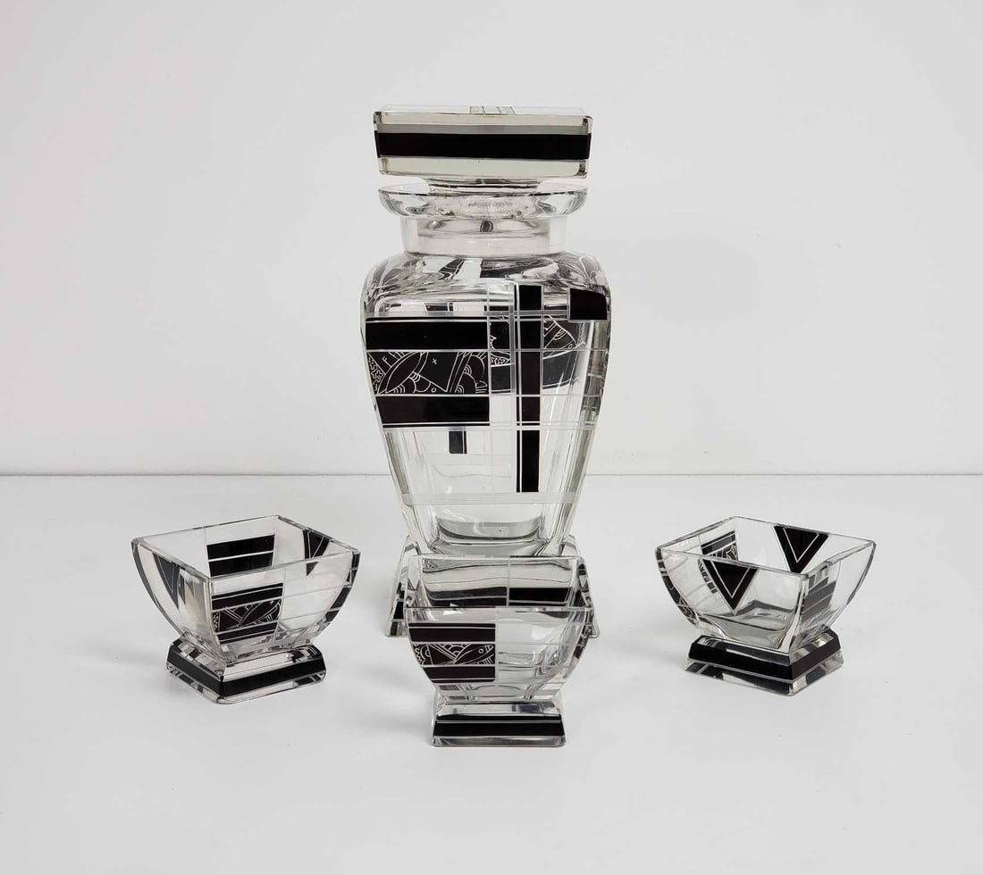 VALUE LOT: LIKELY KARL PALDA ART DECO DECANTER AND GLASS SET (1 of 12)