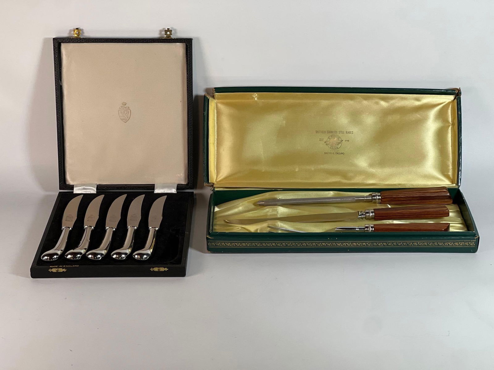 VALUE LOT KIRK & MATZ SHEFFIELD QUEEN ANNE KNIVES & E. PARKER & SONS CARVING SET (1 of 15)