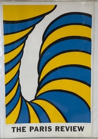 VINTAGE PARIS REVIEW POSTER PENCIL SIGNED, NICHOLAS KRUSSHNICK 97/150 (1965)
