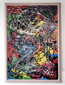 THOMAS PULGINI DRIP ABSTRACT PAINTING