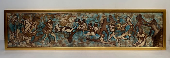 BATIK ART PANEL SIGNED LUCAS