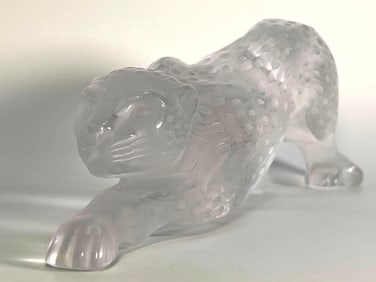 LALIQUE GLASS ZEILA PANTHER SCULPTURE