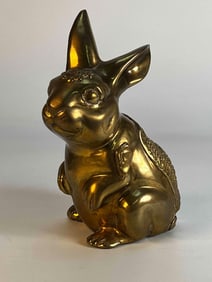 CHINESE ZODIAC BRASS RABBIT STATUE | FENG SHUI STATUE