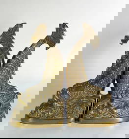 VALUE LOT: VINTAGE 1960’s BRASS KOI FISH BOOKENDS (1 of 9)