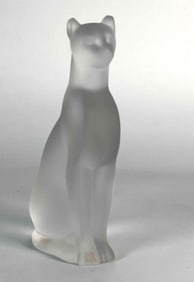 RARE BACCARAT CRYSTAL CAT FIGURINE