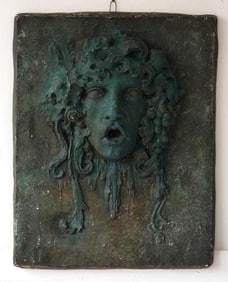FIBERGLASS BACCHANTE / MAENAD WALL PLAQUE